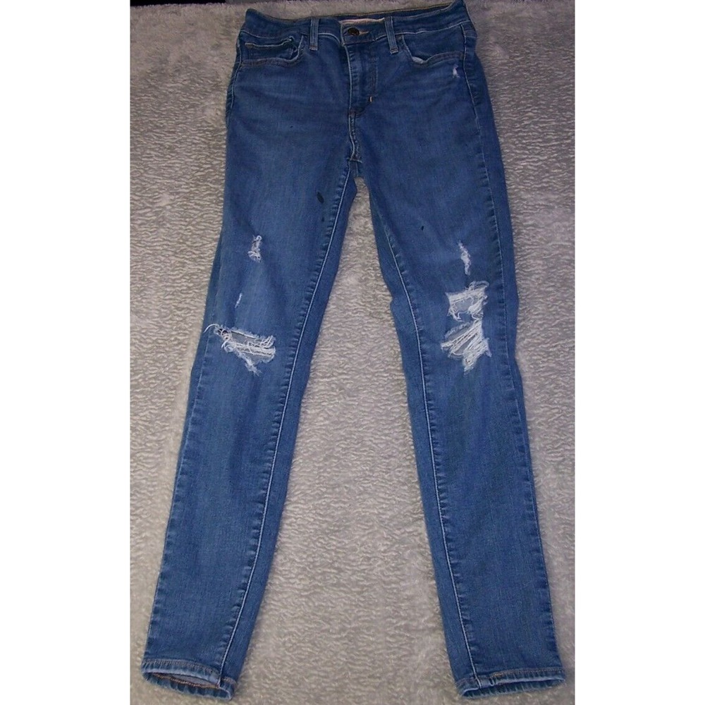 Levi's Jeans Women's 26X28 Blue 720 Super Skinny High Rise Distressed Denim